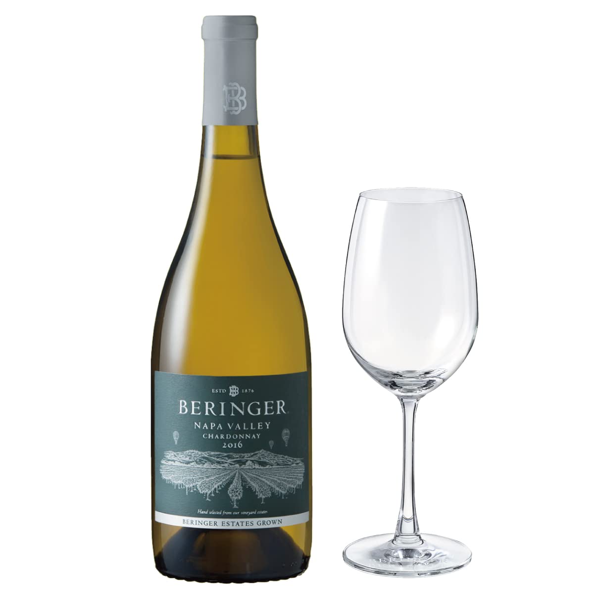 Amazon.co.jp: BERINGER Napa Valley Chardonnay Glass Set, NV